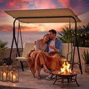 3-Seat Patio Swing Chair with Adjustable Canopy by LJGDeals