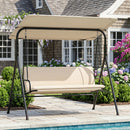 3-Seat Patio Swing Chair with Adjustable Canopy by DirectDeals
