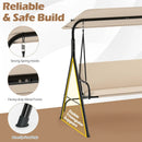 3-Seat Patio Swing Chair with Adjustable Canopy by LJGDeals