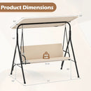 3-Seat Patio Swing Chair with Adjustable Canopy by LJGDeals