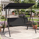 3-Seat Patio Swing Chair with Adjustable Canopy by DirectDeals