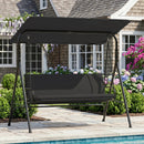 3-Seat Patio Swing Chair with Adjustable Canopy by LJGDeals