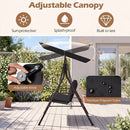3-Seat Patio Swing Chair with Adjustable Canopy by LJGDeals