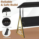 3-Seat Patio Swing Chair with Adjustable Canopy by LJGDeals