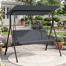 3-Seat Patio Swing Chair with Adjustable Canopy by DirectDeals