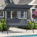 3-Seat Patio Swing Chair with Adjustable Canopy by LJGDeals