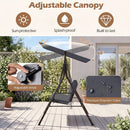 3-Seat Patio Swing Chair with Adjustable Canopy by LJGDeals