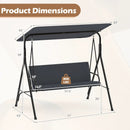 3-Seat Patio Swing Chair with Adjustable Canopy by LJGDeals
