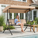 3-Seat Patio Swing Chair with Adjustable Canopy by DirectDeals