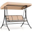 3-Seat Patio Swing Chair with Adjustable Canopy by DirectDeals