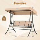 3-Seat Patio Swing Chair with Adjustable Canopy by LJGDeals