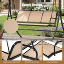 3-Seat Patio Swing Chair with Adjustable Canopy by LJGDeals