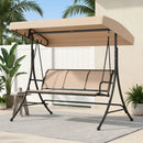 3-Seat Patio Swing Chair with Adjustable Canopy by LJGDeals