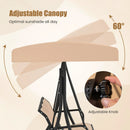 3-Seat Patio Swing Chair with Adjustable Canopy by LJGDeals