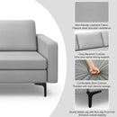 3-Seat Sectional Sofa Couch with Armrest Magazine Pocket and Metal Leg by LJGDeals