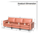 3-Seat Modular Sofa with Storage Pocket and Metal Legs by LJGDeals