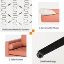 3-Seat Modular Sofa with Storage Pocket and Metal Legs by LJGDeals