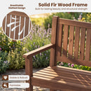 3-Seater Wooden Garden Bench with Backrest, 59 Inch by LJGDeals
