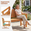 3-Seater Wooden Garden Bench with Backrest, 59 Inch by DirectDeals