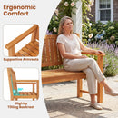 3-Seater Wooden Garden Bench with Backrest, 59 Inch by LJGDeals