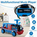 3-Seater Trackless Ride on Train Set 12V Ride on Toy Car with 2 Removable Chairs by LJGDeals