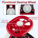 3-Seater Trackless Ride on Train Set 12V Ride on Toy Car with 2 Removable Chairs
