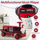 3-Seater Trackless Ride on Train Set 12V Ride on Toy Car with 2 Removable Chairs
