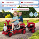 3-Seater Trackless Ride on Train Set 12V Ride on Toy Car with 2 Removable Chairs by LJGDeals