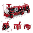 3-Seater Trackless Ride on Train Set 12V Ride on Toy Car with 2 Removable Chairs by LJGDeals
