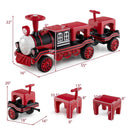 3-Seater Trackless Ride on Train Set 12V Ride on Toy Car with 2 Removable Chairs