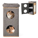 3-Story Cat House with Scratching Board for Indoor Cats by LJGDeals