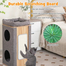 3-Story Cat House with Scratching Board for Indoor Cats by LJGDeals