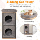 3-Story Cat House with Scratching Board for Indoor Cats by LJGDeals