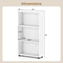 3-Tier Bookcase 42 inch Tall Book Shelf with Anti-Tipping Kit by LJGDeals
