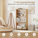 3-Tier Bookcase 42 inch Tall Book Shelf with Anti-Tipping Kit by LJGDeals