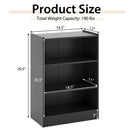 3-Tier Bookcase Open Display Rack Cabinet with Adjustable Shelves by LJGDeals