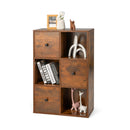3-Tier Bookcase with Anti-toppling Device for Living Room-White by DirectDeals