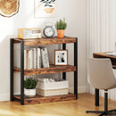 3 Tier Bookshelf Wooden Bookcase with Dual Anti-Tipping Kits by LJGDeals