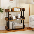 3-Tier Bookshelf with Anti-Tipping Kit and Industrial Storage Unit for Living Room by LJGDeals