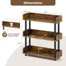 3-Tier Bookshelf with Anti-Tipping Kit and Industrial Storage Unit for Living Room by LJGDeals