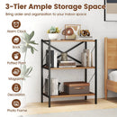 3-Tier Bookshelf with Heavy-Duty Metal Frame by LJGDeals