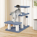 3-Tier Cat Stairs 20 Inch with Scratching Posts and Hanging Toy Ball-Gray by LJGDeals