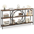 3-Tier Console Table with Faux Marble Top and Storage Shelves for Hallway Living Room by LJGDeals