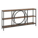 3-Tier Console Table with Faux Marble Top and Storage Shelves for Hallway Living Room by LJGDeals