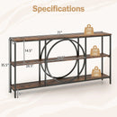 3-Tier Console Table with Faux Marble Top and Storage Shelves for Hallway Living Room by LJGDeals