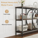 3-Tier Console Table with Faux Marble Top and Storage Shelves for Hallway Living Room by LJGDeals