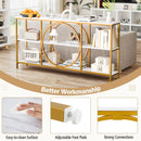 3-Tier Console Table with Faux Marble Top and Storage Shelves for Hallway Living Room by LJGDeals