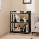 3-Tier Corner Bookshelf with Adjustable Shelves - Black by LJGDeals