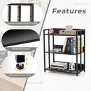 3-Tier Corner Bookshelf with Adjustable Shelves - Black by LJGDeals