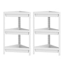 3-Tier Corner Shower Caddy 2-Pack with Detachable Design
